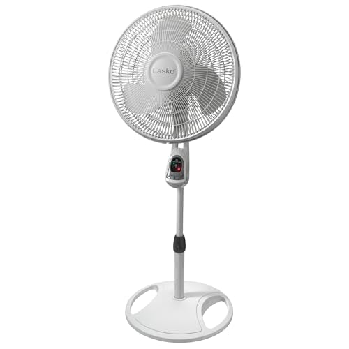 Lasko Oscillating Adjustable Pedestal Stand Fan - 16” - 1646 - White