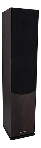 Rockville Lux 658 Dark Wood Dual 6.5" Home Theater Stereo Tower Speaker, 160W RMS, 640W Peak, 8 Ohm, Silk Tweeter, MDF Audio Cabinet, 22Hz-20kHz