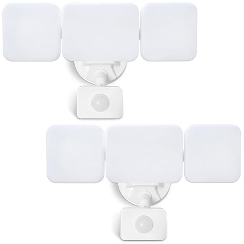 EMANER Outdoor Floodlights for House, Motion Activated AUTO On, No Movement AUTO Off, 280W Equiv. 5000K, Dusk to Dawn Motion Sensor Security Light