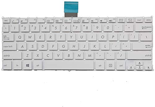 New Laptop Replacement Keyboard for Asus F200 F200CA F200LA F200MA X200 X200C X200CA X200L X200LA X200M X200MA R202CA R202LA US Layout (White)