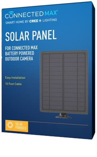 Cree Lighting Connected Max Solar Panel for Smart Outdoor Camera, Solar Panel for Connected Max Smart Outdoor Camera, 1 Panel, White, (CMACC-ODSP-BL)