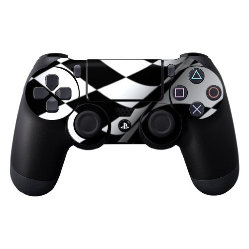 Protective Vinyl Skin Decal Skin Compatible with Sony Playstation DualShock 4 Controller wrap Sticker Skins Checkered Flag