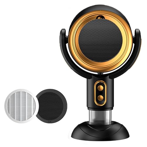 PuffHide 【2026 Upgrade】Smoke Away Purifier Fan, Black & Gold Portable USB Rechargeable Tabletop Smoke Extractor, Adjustable Angle Filter for Indoor