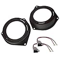 Sound-way Spacer rings adapters and harness kit for 4" inch / 100 mm speakers compatible with Lancia, Alfa Romeo, Vauxhall, Fiat, Peugeot, Citroen