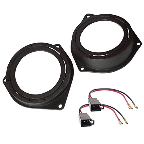 Sound-way Spacer rings adapters and harness kit for 4" inch / 100 mm speakers compatible with Lancia, Alfa Romeo, Vauxhall, Fiat, Peugeot, Citroen