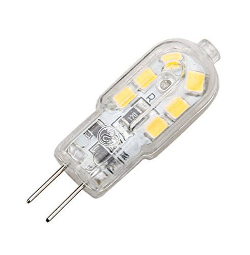 G4 LED Light Bulbs G4 Bi-Pin Base 1.5W (20W Halogen Bulb Equivalent) 12V Warm White 3000K LED Bulbs for Landscape Ceiling Under Counter Puck