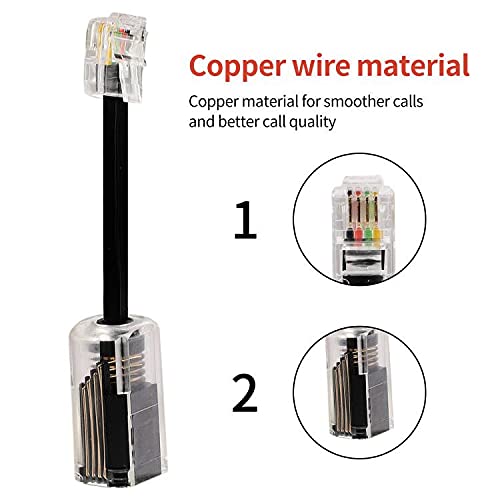 Vthahaby Telephone Cord Detangler,360 Degree Rotating Landline Cable Detangler Swivel Cord Untangler Telephone Accessory (4pakDetangler)