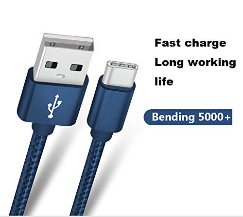 RoFI USB Type C Cable, [2Pack] 4FT USB C Cable Nylon Braided Fast Charging for Galaxy S10 S9 S8 Plus Note 9 8, Pixel, Moto Z, LG V30 V20 G5, Xperia