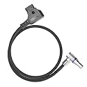 RED® Komodo™ Right-Angle to D-tap&P-tap Cable Made with Super Soft Wire and Protected with Techflex Braid 18.1inches(Power Cable)