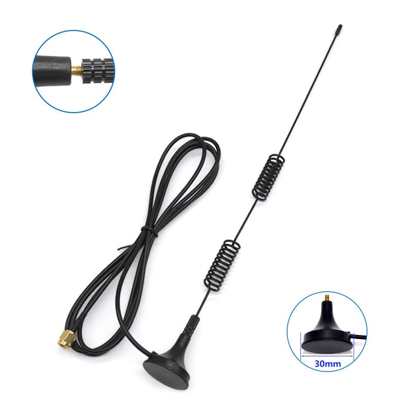 Dual Band WiFi 2.4GHz 5GHz 5.8GHz 10dBi Magnetic Base MIMO RP-SMA Male Antenna for WiFi Router PCIe Wireless Network Card USB Adapter Security IP
