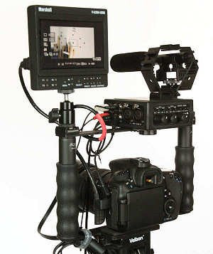 ALZO DSLR Audio and Video Right Angle Short Cord Cables Kit White for Canon, Compatible with HDMI
