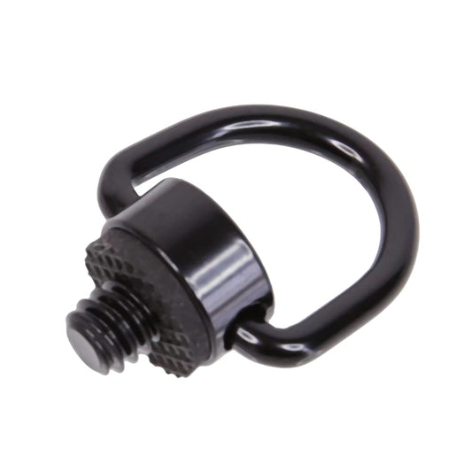 Foto&Tech Stainless Steel 1/4"-20 Rubber Padded D Ring Screw, D-Shaped Ring Camera Sling Screw for Shoulder Straps, Wrist Straps, Selfie Sticks
