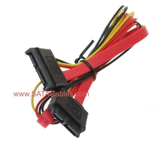 SATACables 10 inch Slimline 'Mini' SATA Device Extension Male to Female Connector Cable