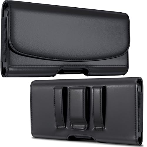Meilib Cell Phone Belt Holder with Clip, Holster for Men, Premium Cellphone Pouch Case for iPhone 17, 16e, 16, 15, 14, 13, 12, 11 & Pro Models, (Fits