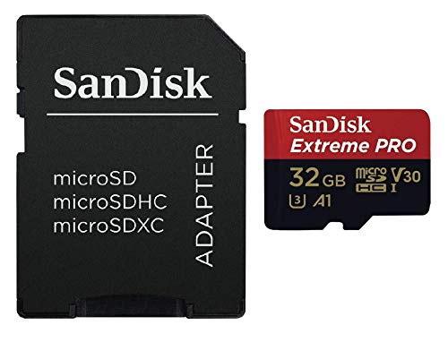 SanDisk Extreme Pro 32GB U3 A1 V30 microSDHC Card Compatible with DJI Avata 2, Mini 4K Drones (SDSQXCG-032G-GN6MA) Read Speed up to 100 MB/s Bundle