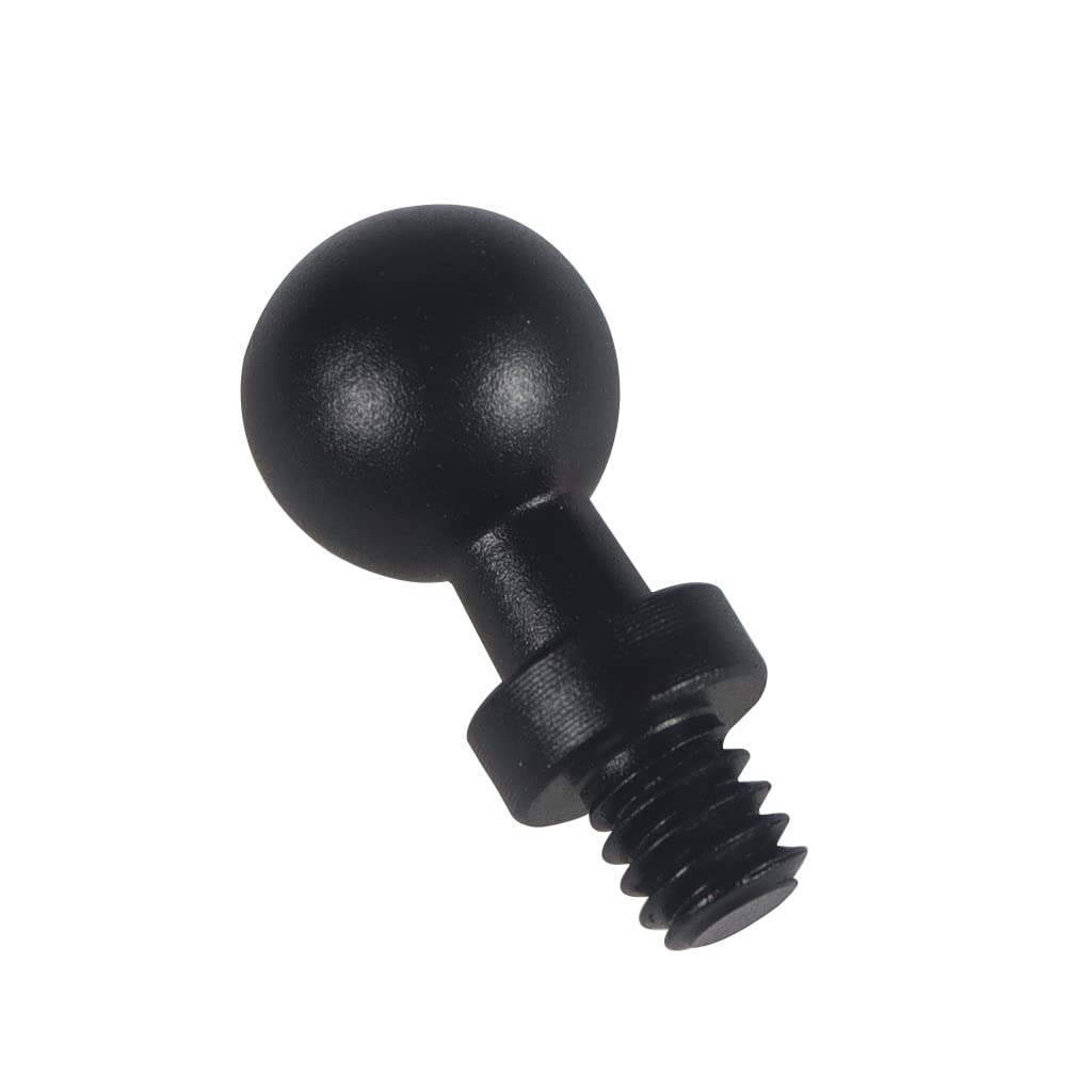 NovelGoal 13mm/15mm/17mm Ball Head Mount 1/4" Screw Adapter for Camera Phones GPS Holder Part Photography (17MM Ball Head)