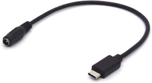 PIIHUSW Type C to DC Cable Extension - USB C to 5.5 2.5mm Power Jack Charging Cord (DC Female)