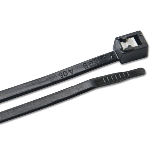 Ancor 199342 Cable Tie, Self-Cutting, 6", Black, 50pc