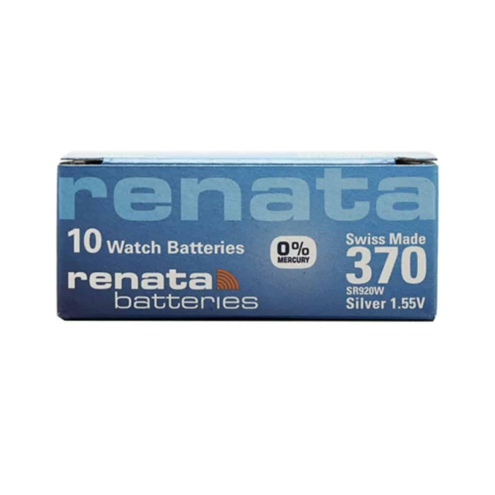 10 x Renata Swiss 370 Watch Batteries, 0% Mercury equivilate SR920W