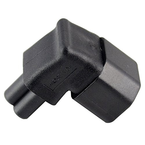 3 Pin IEC 320 C14 to C5 Angled Power Adapter Male to Female Angled Converter Hot