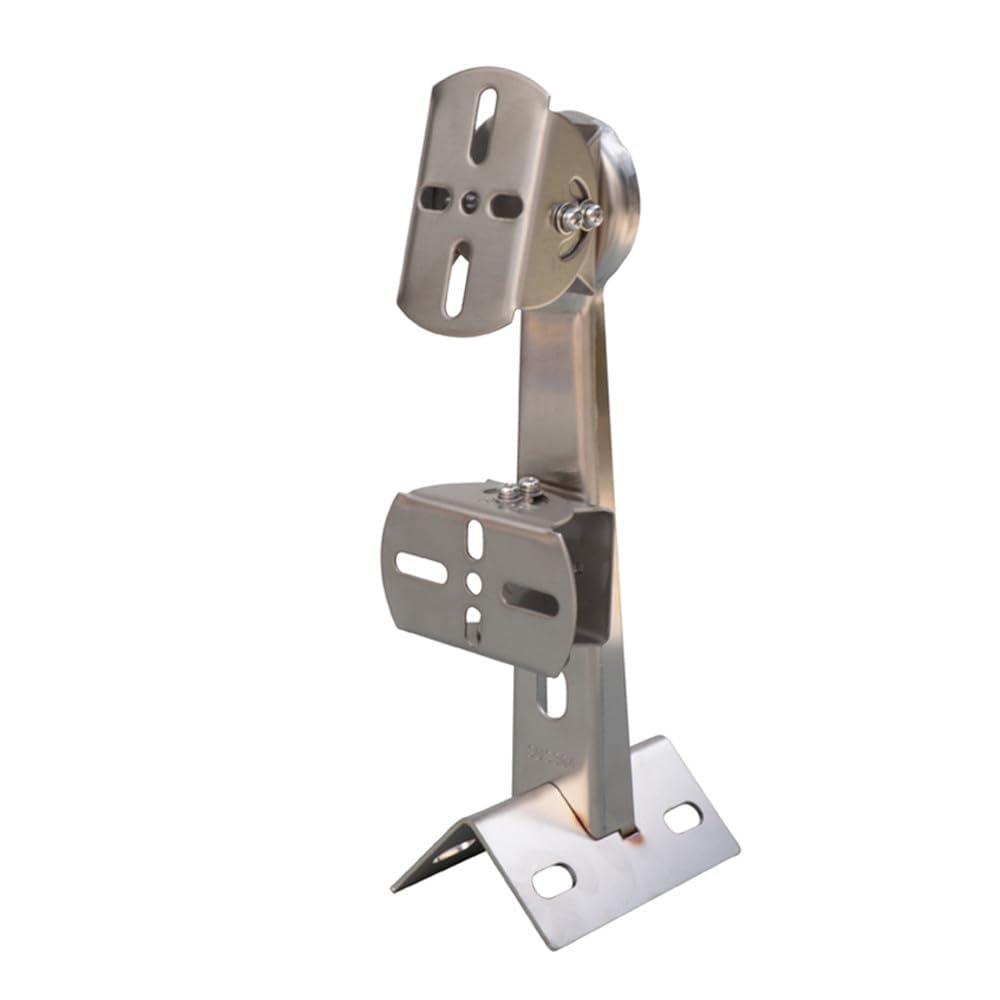 GledeYeTec Security Camera Corner Pole Mounting Bracket,Stainless Steel Wall Corner Mount Holder Pole/Column Mounting Camera Bracket for Double CCTV