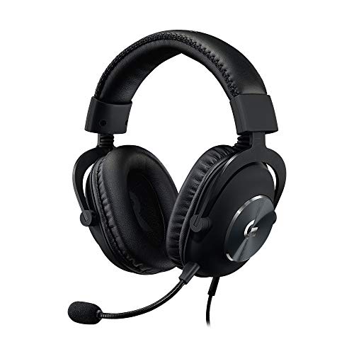 Logitech G Pro X Wired Gaming Headset: Blue VO!CE Detachable Boom Mic, DTS 7.1, 50 mm Drivers, USB/3.5mm Aux, Spare Memory Foam Ear Pads, USB DAC