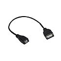YCS basics 9 Inch USB 2.0 A Female to Micro B Female Extension Cable