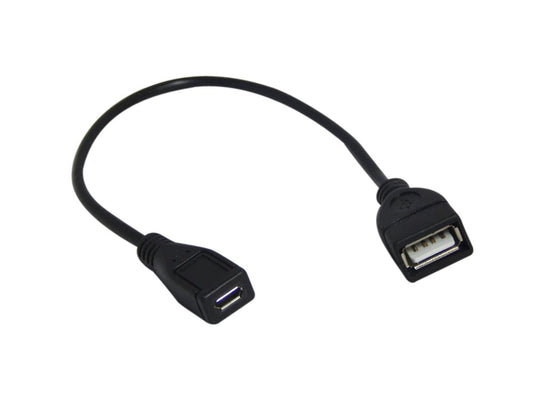YCS basics 9 Inch USB 2.0 A Female to Micro B Female Extension Cable