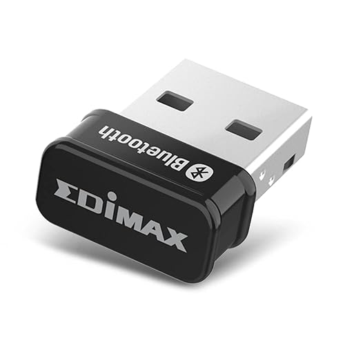 Edimax Bluetooth Adapter for PC, BT 5.0 EDR Nano USB Dongle, Fast Transfer, Bluetooth Headphones Headset Speakers Keyboard Mouse, Win 10/11