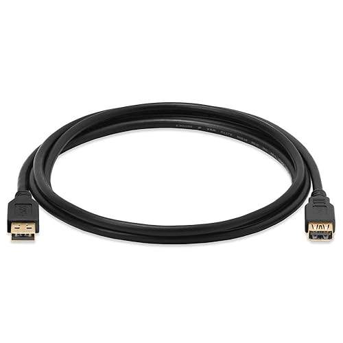 Cmple - USB Extension Cable 6ft Type A USB Male to Female USB 3.0 Cable for External Hard Drive, Keyboard, Webcam, USB Hub, Flash Drive - Black