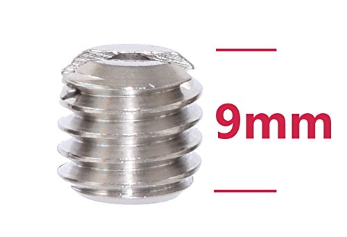 10 Pack Slotted Post 9mm Tripod Bushing 1/4" 3/8" Adapter Convertor Stainless Steel Desmond Screwdriver Slot