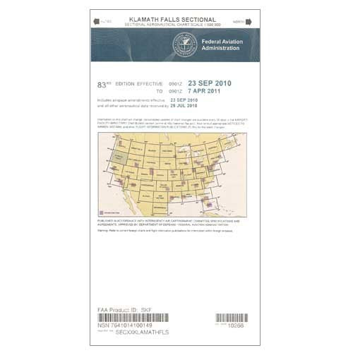 FAA Chart: VFR Sectional Klamath Falls SKF (Current Edition)