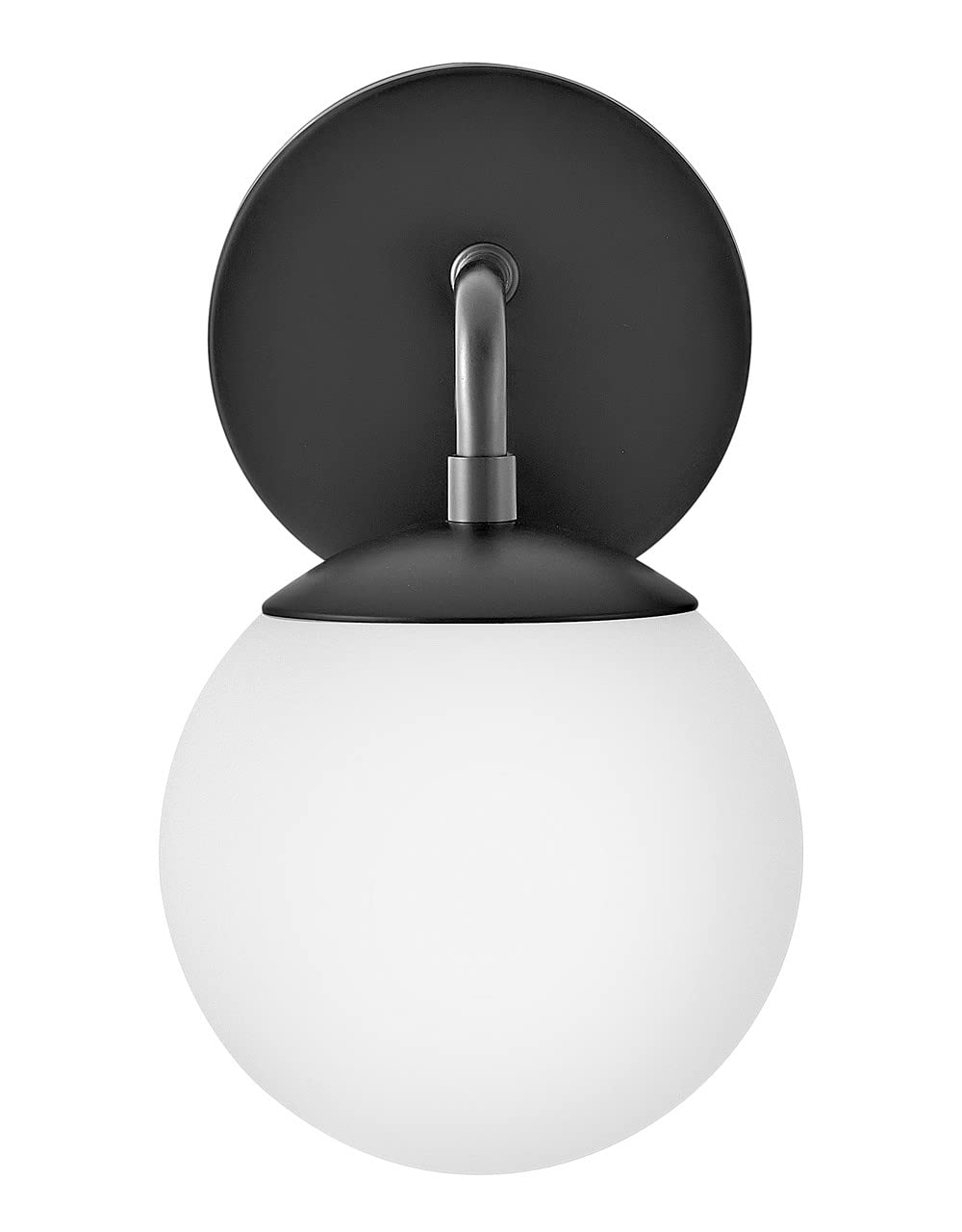 Lark Julep Single Bath Vanity Light, Art Deco Globe, Modern Style, Black