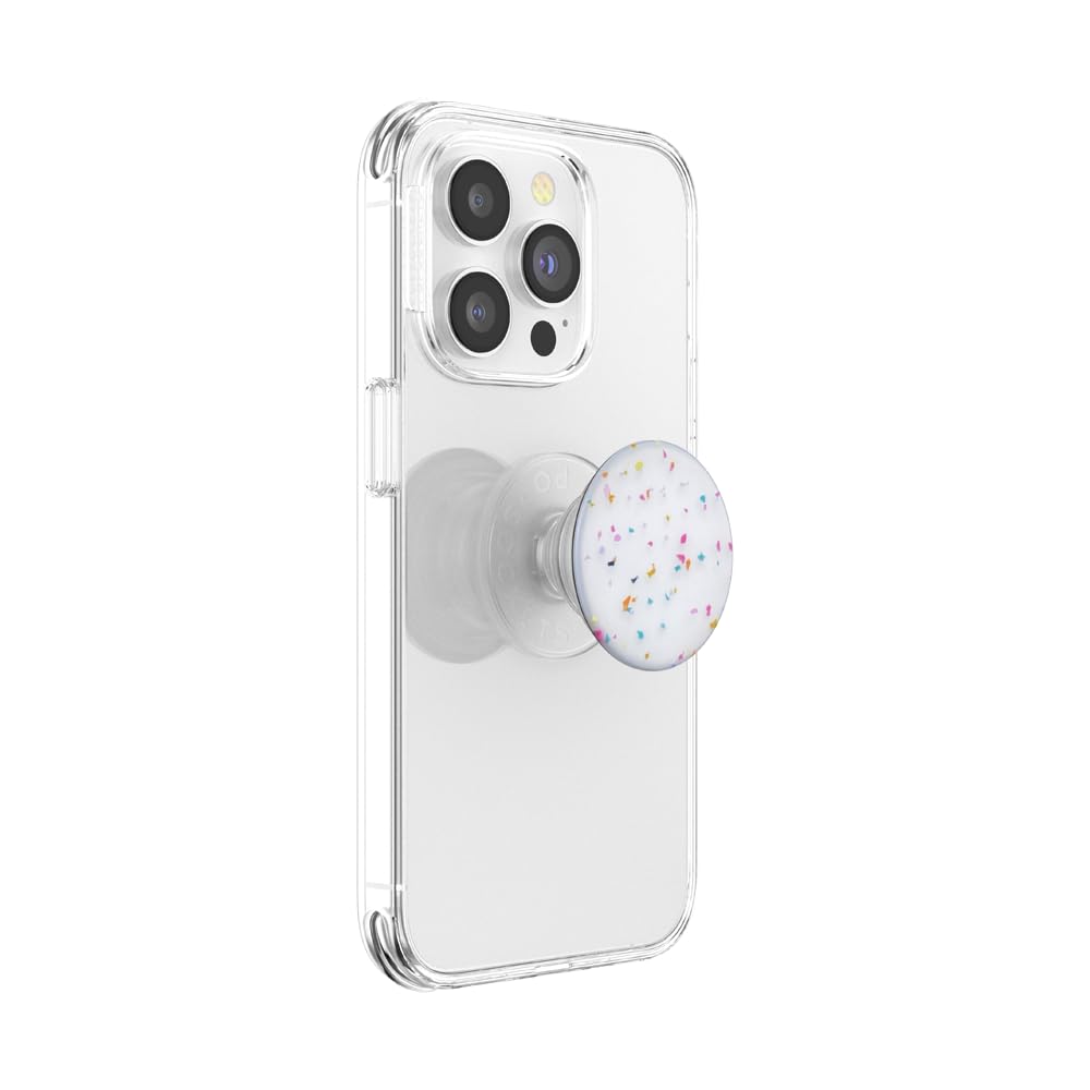 PopSockets Adhesive Phone Grip, Holder, Phone Stand, Rainbow - Circus Regrind White