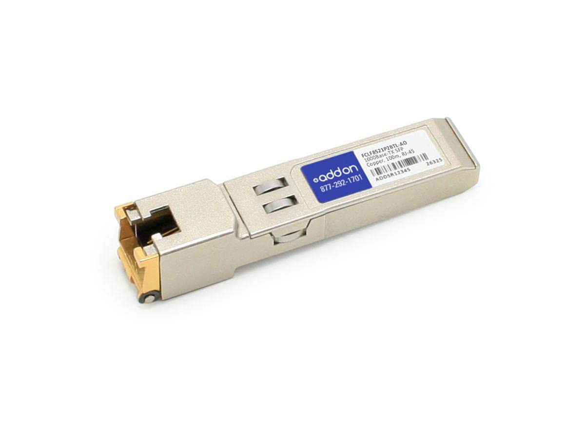 AddOn Finisar FCLF8521P2BTL Compatible TAA Compliant 1000Base-TX SFP Transceiver (Copper, 100m, RJ-45)