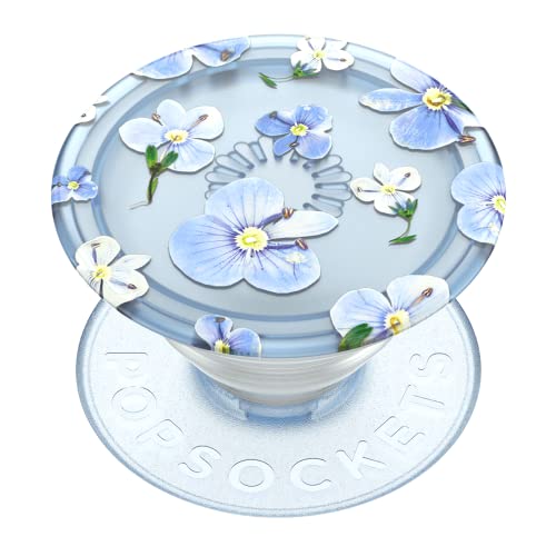 PopSockets Adhesive Phone Grip, Holder, Phone Stand, Plants - Translucent Blue Fields