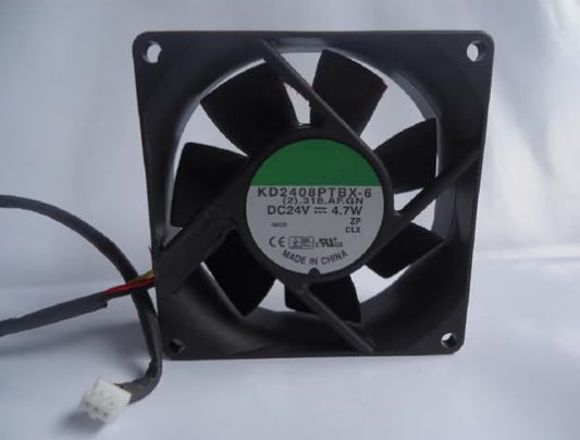 KD2408PTBX-6 DC 24V 4.7W 80x80x25mm 8cm 3-Wire Inverter Cooling Fan