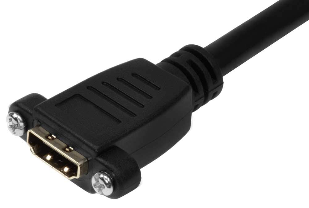1ft Panel Mount HDMI Cable with Hi-Speed Ethernet v1.4