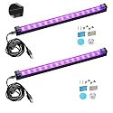 Black Light Bar 10W 1ft LED Blacklight for Fluorescent Tapestry Poster Body Paint Glow Party UV Strip Lights for Cabinet and Display Magnetic THLITURE