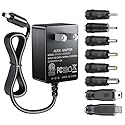 SoulBay 5V 2A Power Supply Adapter 10W AC100-240V to DC 5 Volt 2Amp Versatile Charger Cord with 8 Plugs for USB Hub TV Box Tablet Camera Speaker GPS…