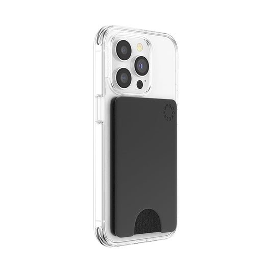 PopSockets Adhesive Phone Wallet, Phone Card Holder without Grip - Black