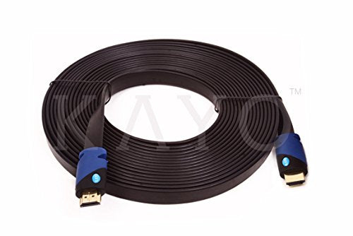 LAT HDMI Cable - 25 FT, High Speed HDMI Cable (7.6m) Flat Wire - CL3 Rated Supports 4K, Ultra HD, 3D, 2160p, 1080p, Ethernet and Audio Return (Latest