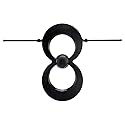 Antennas Direct ClearStream MAX-V Indoor Outdoor TV Antenna, UHF VHF Multi-Directional, 60+ Mile Range, 4K 8K UHD, NEXTGEN TV - w/Wall Bracket(Black)
