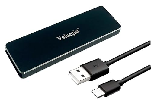 Valuegist NGFF/M.2 SATA SSD Enclosure, Aluminum External SSD Adapter/Reader for USB 3.1 (USB-C) to Key B/Key B+M Solid State Drive (Support NGFF M.2