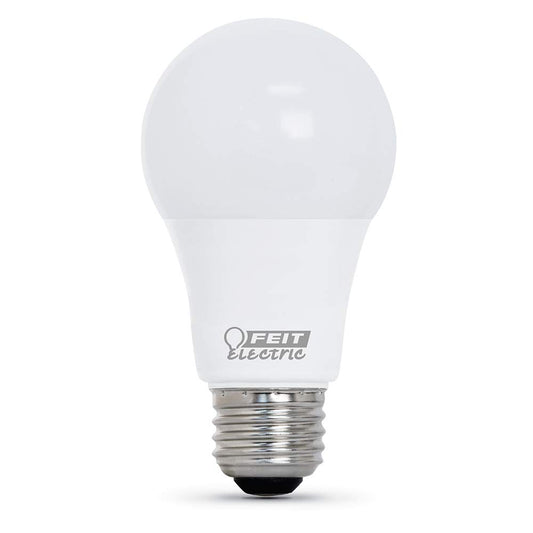 Feit Electric A19 LED Light Bulb, 60W Equivalent, E26 Medium Base, 800 Lumens, 3000K Bright White, Non-Dimmable Standard Garage Door Opener Light