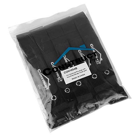 12-Inch Cable Straps with Mounting Rivet, 10-Pack