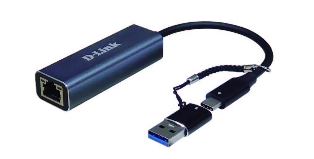 D-Link DUB-2315 USB-C/USB to 2.5 Gigabit Ethernet Adapter. USB-C Thunderbolt 3 or USB 3.0 to RJ45 2.5 Gigabit LAN for PC, MacBook Pro, MacBook Air