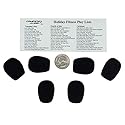 Compete Audio Standard Microphone Windscreens (Microphone Covers) 6-Pack Headset/Lapel (Lavalier) Fitness Instructor/Gamer Pack Black