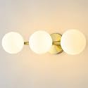 Bathroom Vanity Lights, 3-Light Bathroom Light Fixtures Gold Bathroom Lights, Mid Century Modern Brass Gold Vanity Light Dimmable Wall Sconce Wall