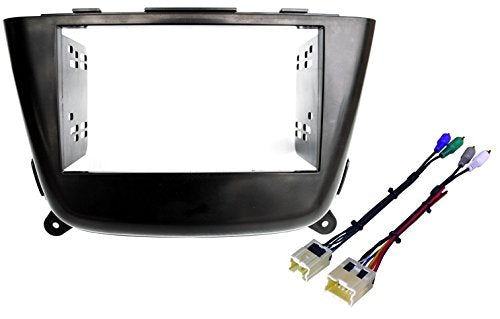 Aftermarket Radio Stereo Installation Double Din Dash Kit Mount Bezel Framing Frame Compatible with Nissan Sentra 2000-2006 with Rocksford Fosgate